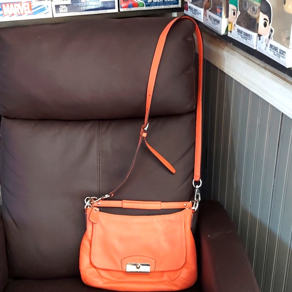 Authentic Coach Kristin Handbag-coral color